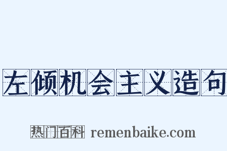 左倾机会主义造句是什么意思的图片